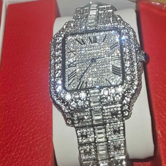 Cartier lab grown diamonds santos watch - Picture 1 of 3